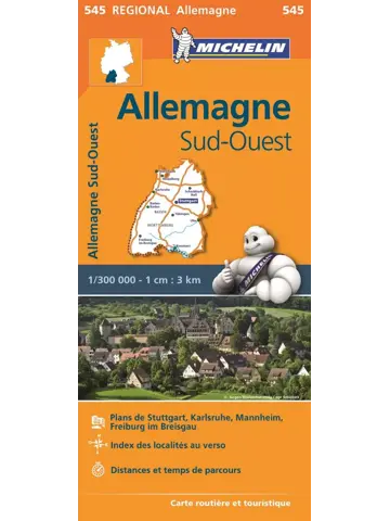 Wegenkaart Duitsland – zuid west – 545 – Michelin
