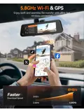 G900 Pro 4K Wifi GPS 128gb Mirror dashcam