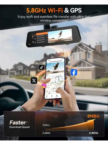 G900 Pro 4K Wifi GPS 128gb Mirror dashcam