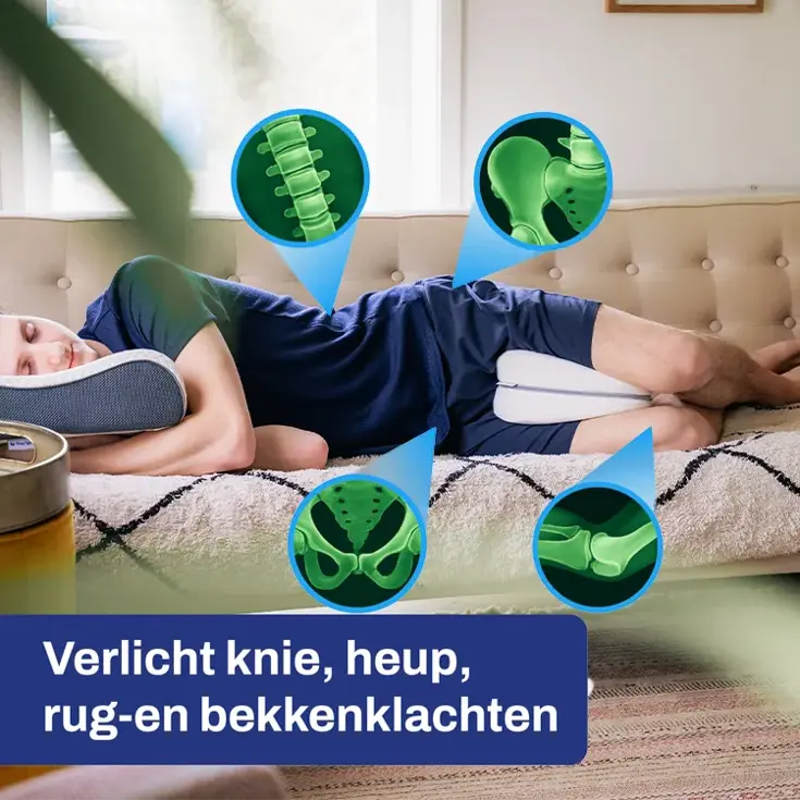 Kniekussen voor in Bed - met band