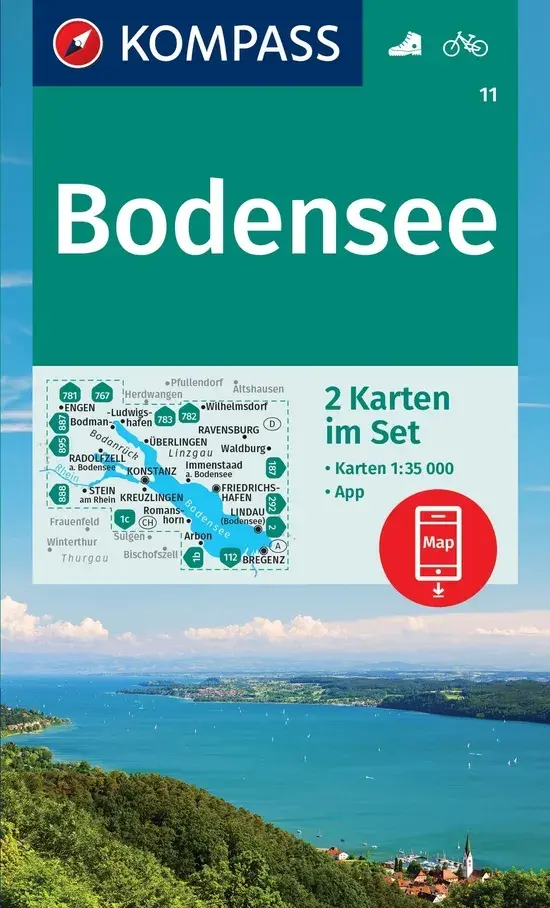 Kompass Wandelkaart WK11 Bodensee