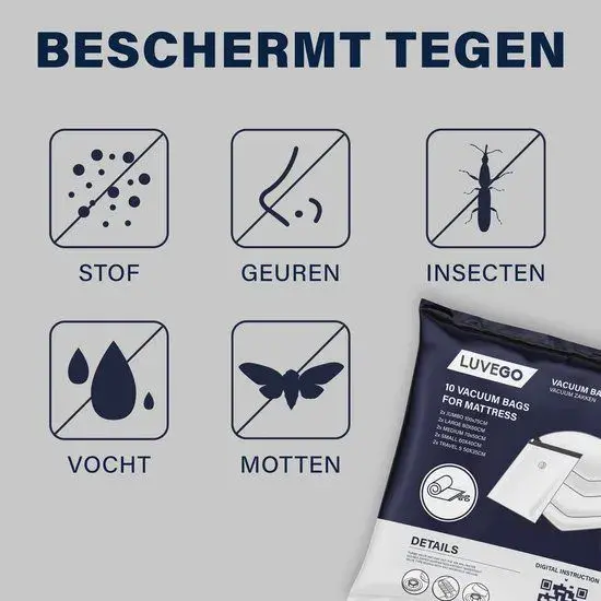 Luvego - Vacuümzakken voor Kleding - 2-Pack