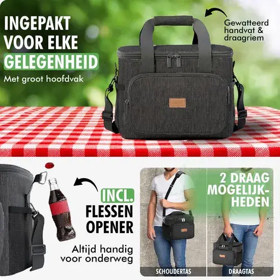 Koeltas 15L Zwart
