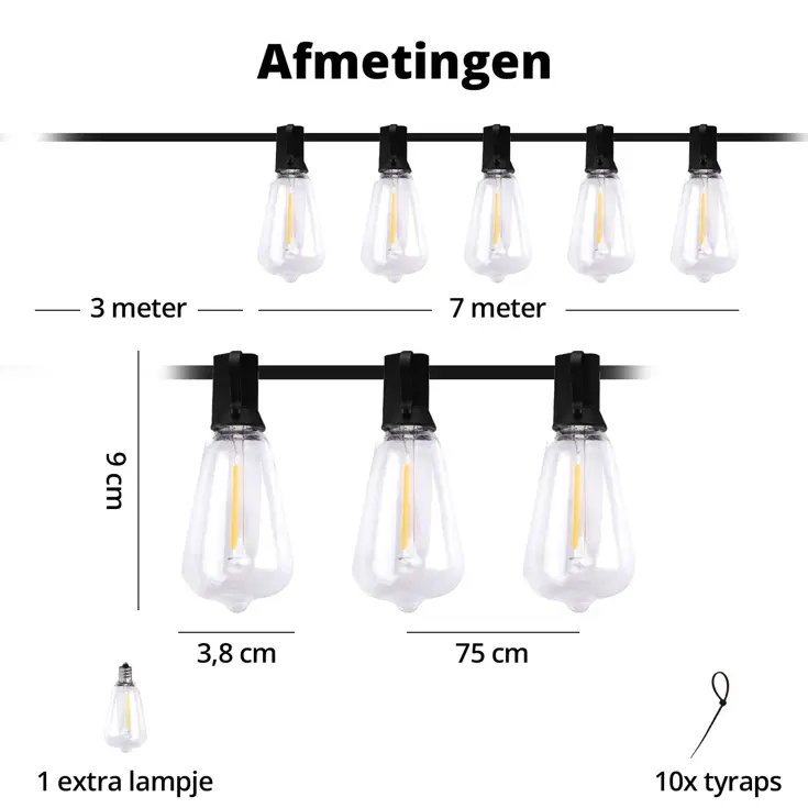 Slimme Solar Lichtslinger - 10M