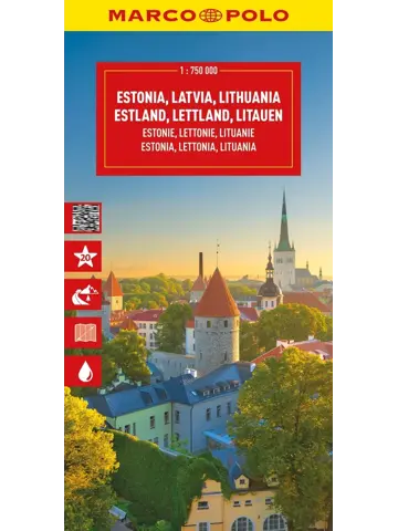 Wegenkaart Estland - Letland - Litouwen