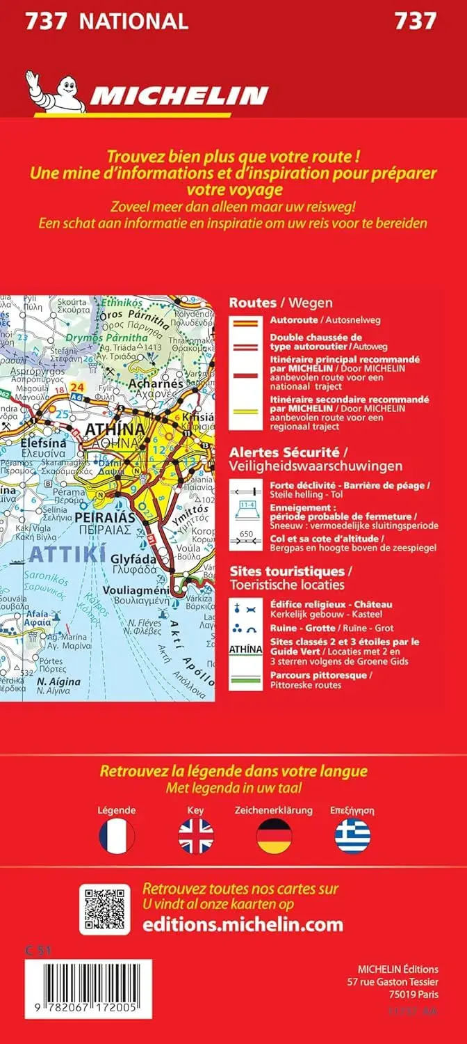 Wegenkaart National 737 Griekenland
