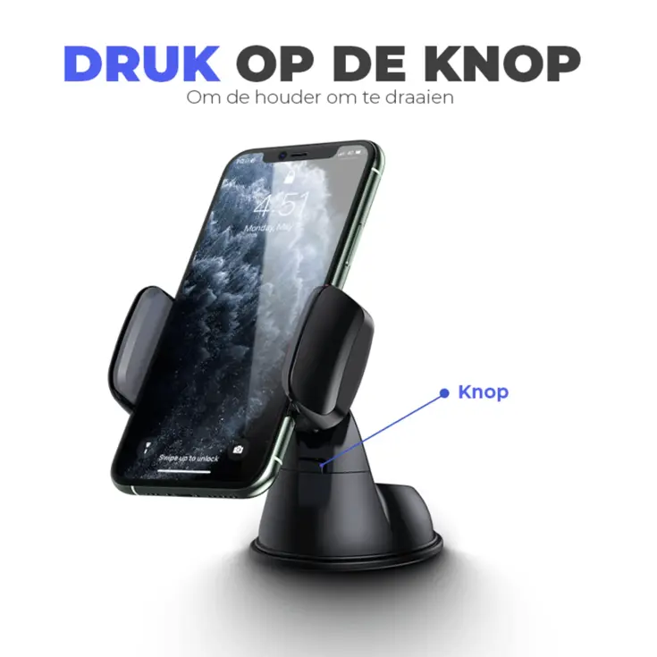 Telefoonhouder Auto Zuignap - Dashboard / Raam