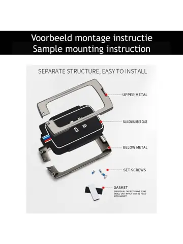 Metalen Sleutelhoesje voor Renault grijs B