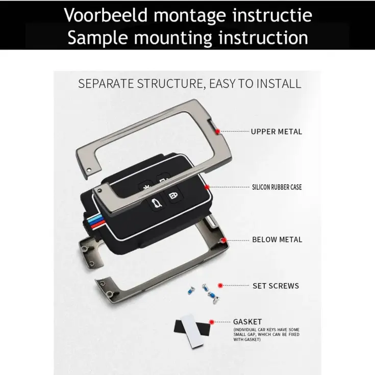 Metalen Sleutelhoesje voor Dacia grijs B