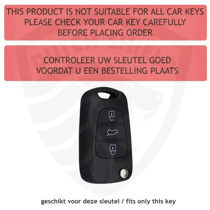 TPU Sleutelhoesje voor Hyundai zwart C3