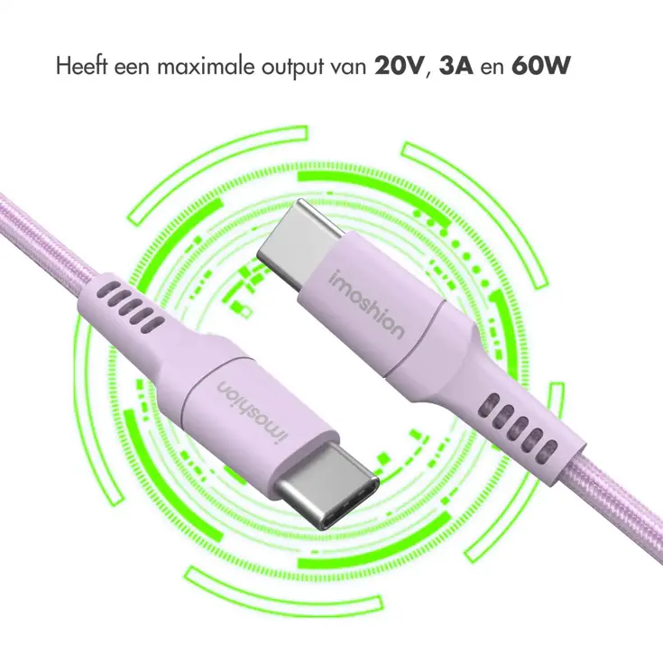 Gevlochten USB-C naar USB-C kabel