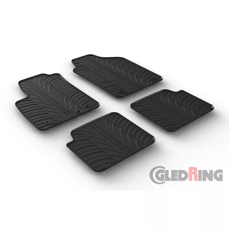 Gledring Fiat 500 2013-2019 & 2019 - Rubbermatten - Zwart