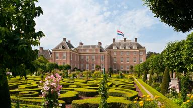 "View towards the Royal Palace Het Loo and gardens near Apeldoorn, the Netherlands"