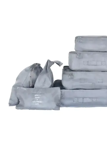 Koffer organizer - Set van 7 stuks Grijs