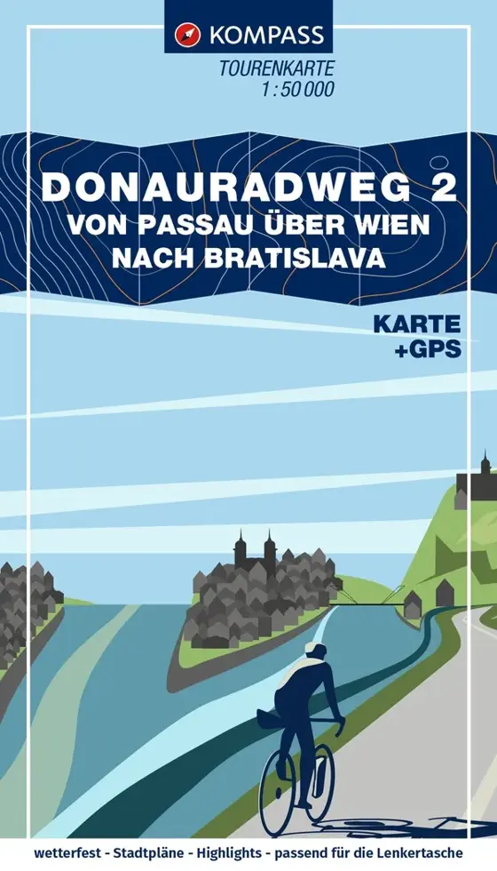 Fietskaart FTK 7004 Donauradweg dl 2