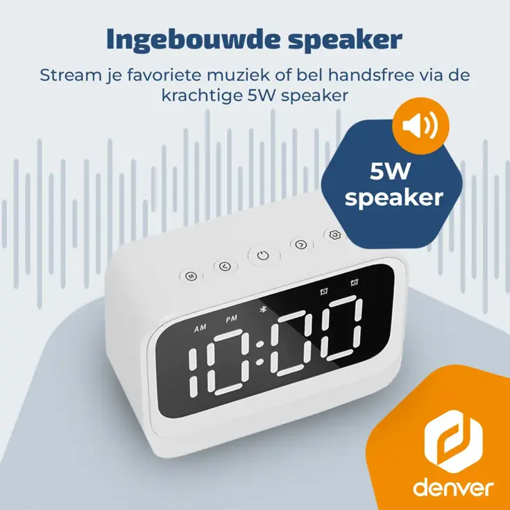 FM Klokradio Bluetooth Dual Alarm