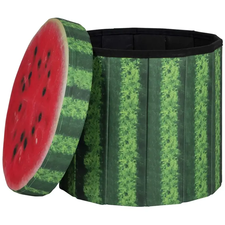 Bo-Camp Ottoman Rond Watermeloen