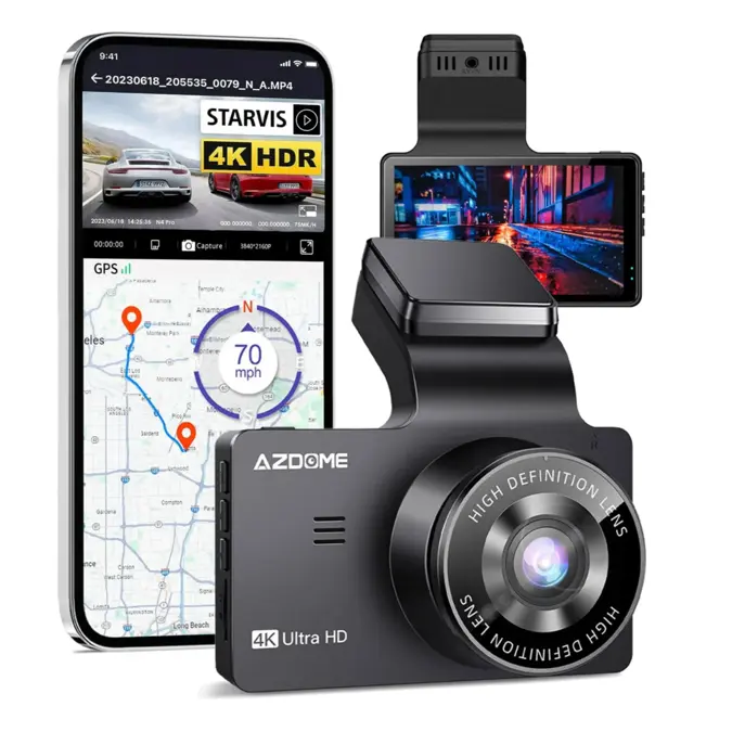 AZDome M63 Pro True 4K 64gb Wifi GPS dashcam