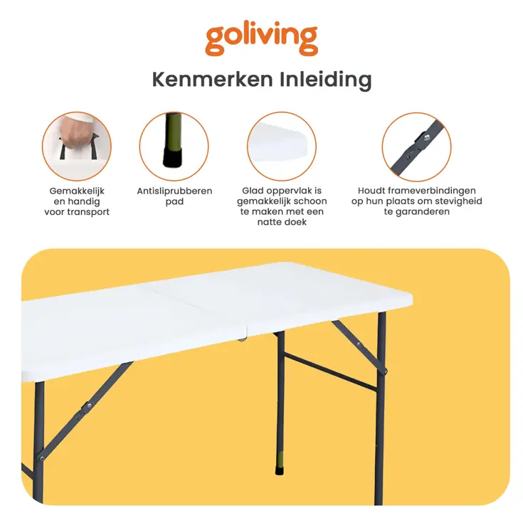 Inklapbare Tafel - Weerbestendig - 122x60x74cm