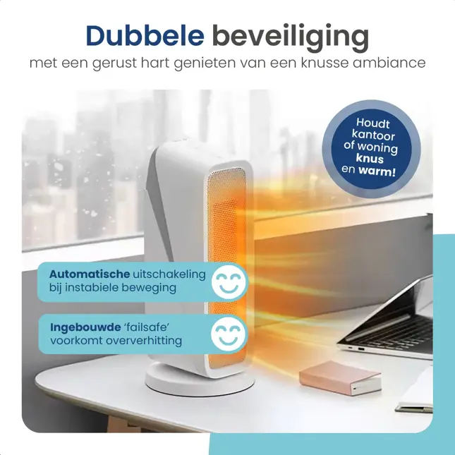 Ventilatorkachel met Thermostaat - 1500W