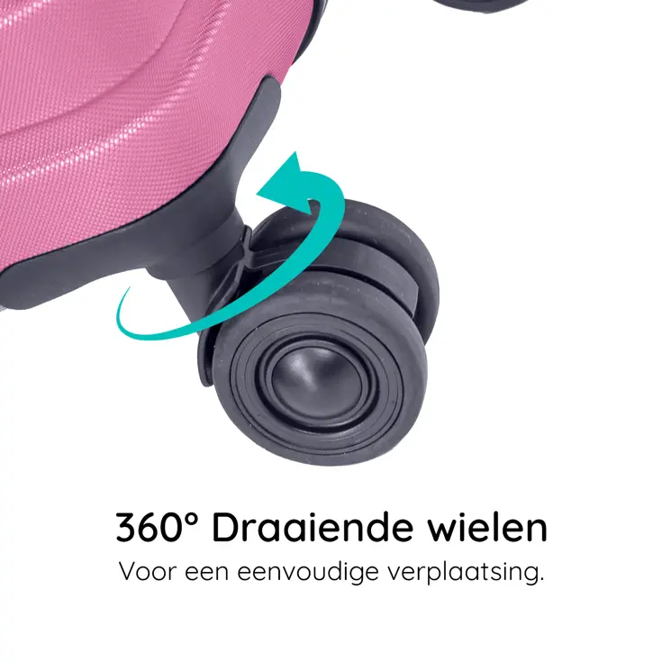 Reiskoffer L ABS 95L met TSA-slot en 360° wielen