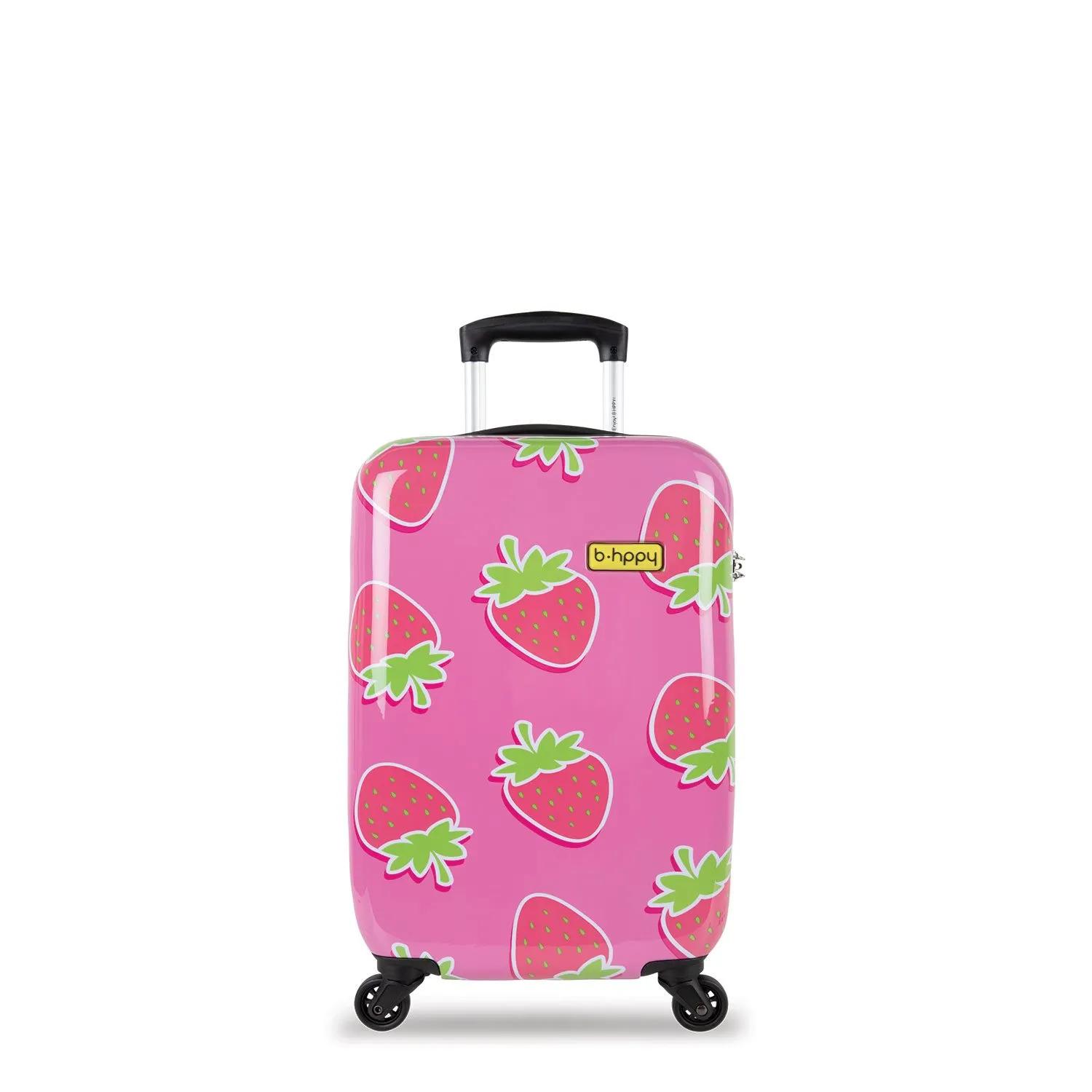 Bhppy  Sweet Strawberry  Handbagage Koffer  53cm  Donker Roze