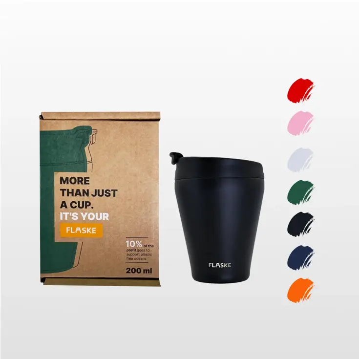 FLASKE 200ML  RVS Koffiebeker to Go