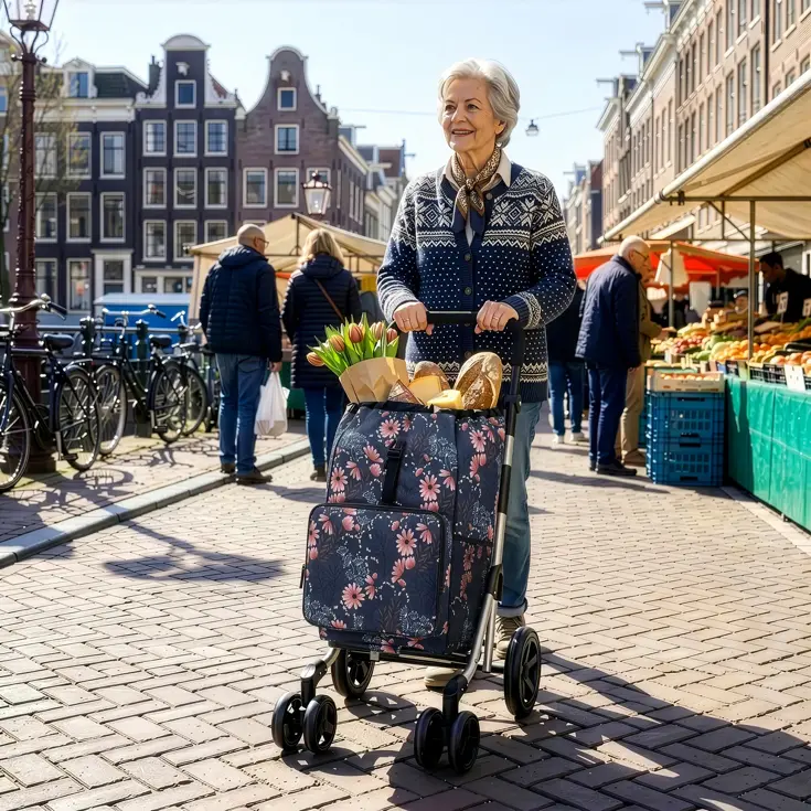 Boodschappentrolley 60L - 4 Wielen
