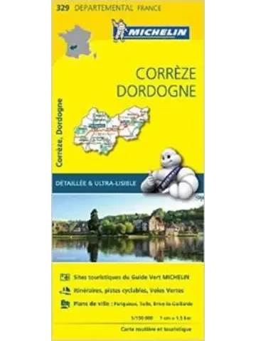 Wegenkaart Local 329 Corrèze - Dordogne