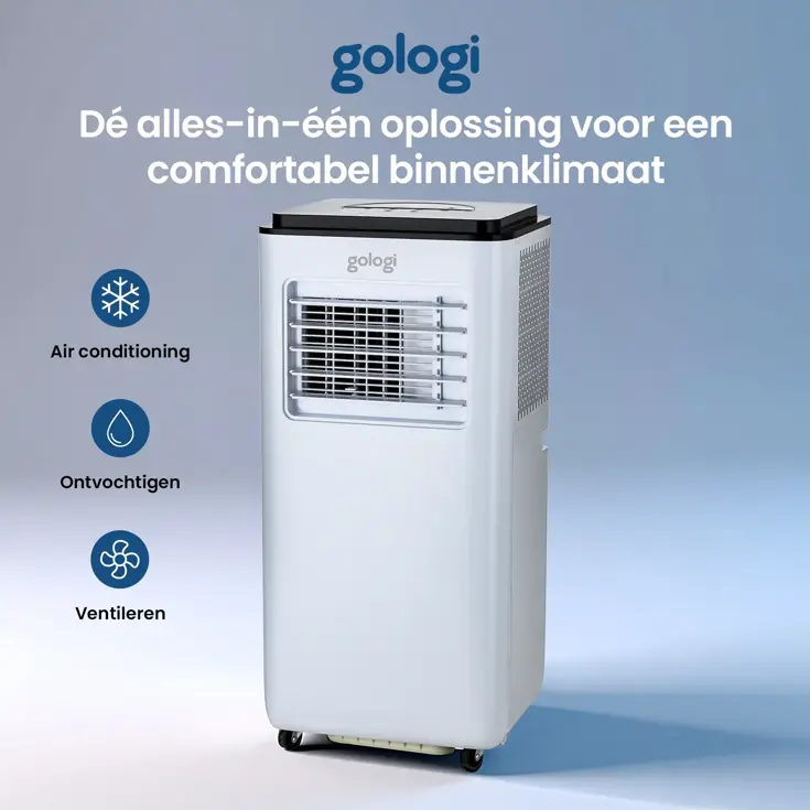 Gologi 3-in-1 Mobiele Airco met Wifi en App