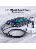 3-in-1 Kabel - 1.2m - Zwart - Joyroom