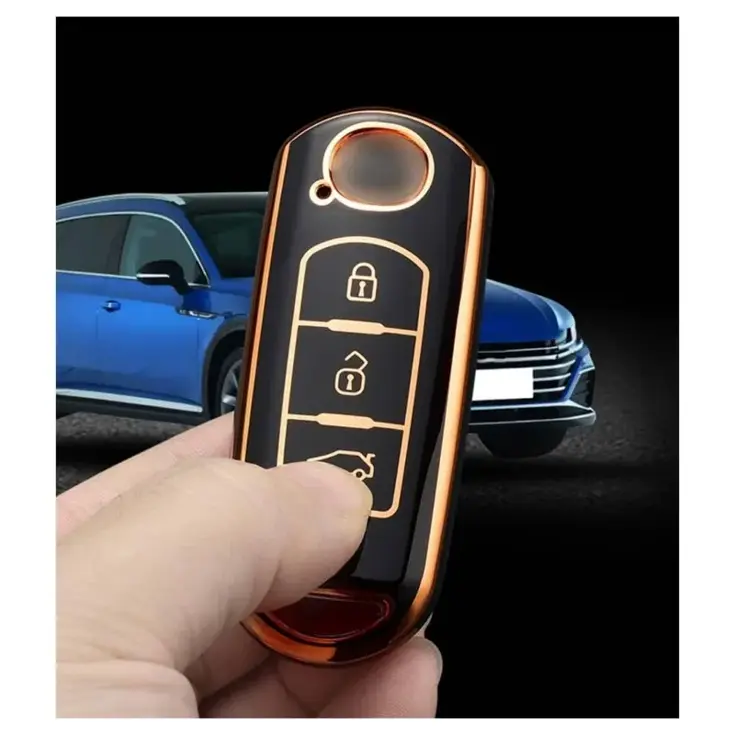 TPU Sleutelhoesje voor Mazda goud A3