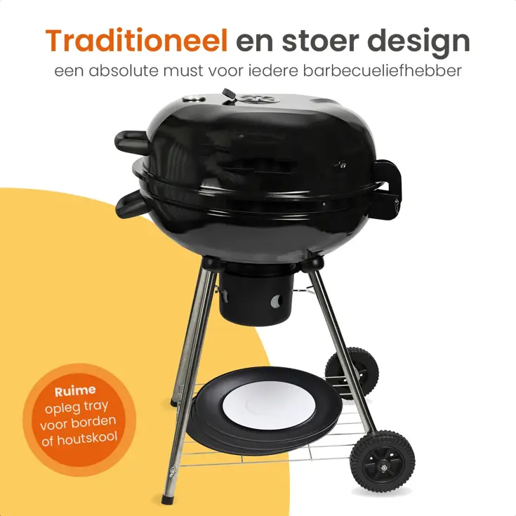 Houtskool Barbecue - Inclusief Accessoires - Ø54cm
