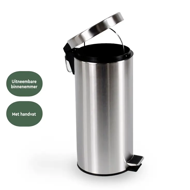 Pedaalemmer 30L – RVS Afvalbak