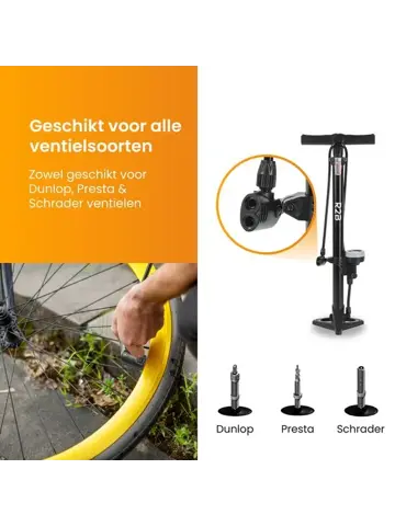 Fietspomp met Drukmeter - Vloerpomp