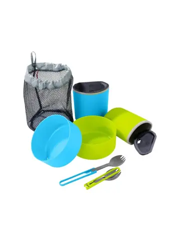 Compacte 2-Persoons Eetset voor Kamperen