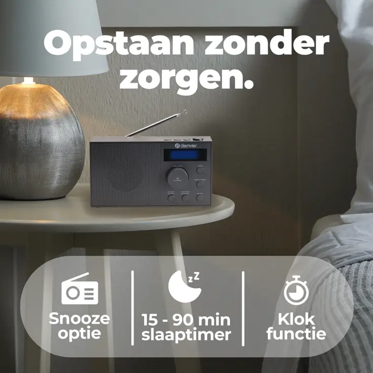 DAB51B DAB+/FM Radio Wekkerfunctie