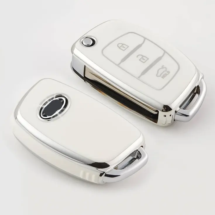 TPU Sleutelhoesje voor Hyundai wit B3