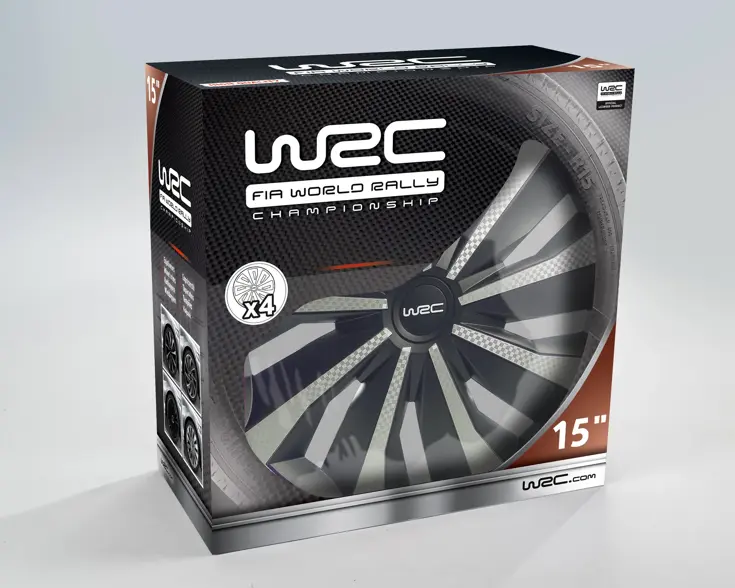 Wieldoppen - 15 inch - carbon look - 4 stuks