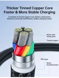 Nylon Lightning kabel - 1.2m