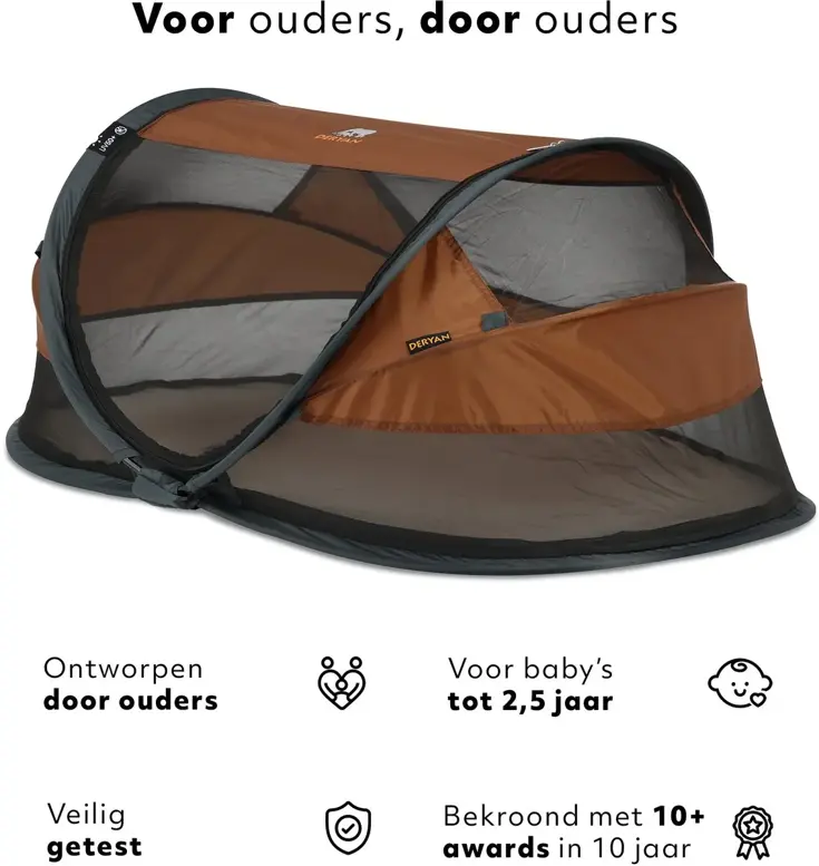 Baby luxe campingbedje - Zelfopblaasbare matras