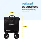 Bolderkar  Deluxe- Opvouwbaar - 100kg -Zwart