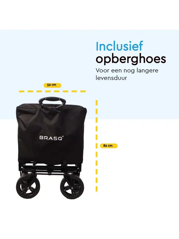 Bolderkar  Deluxe- Opvouwbaar - 100kg -Zwart