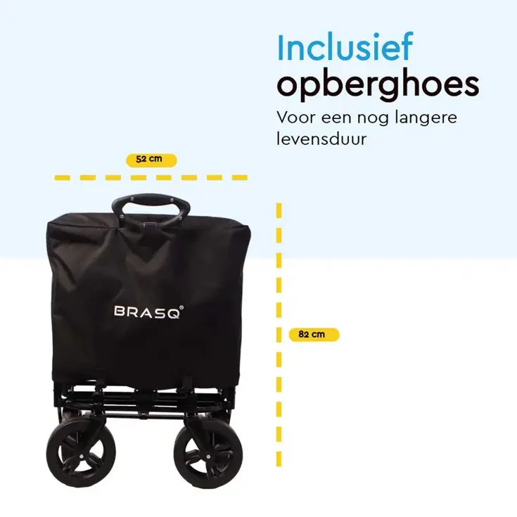 Bolderkar  Deluxe- Opvouwbaar - 100kg -Zwart