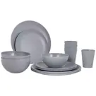 Bo-Camp Servies Renew RPET grijs 16dlg