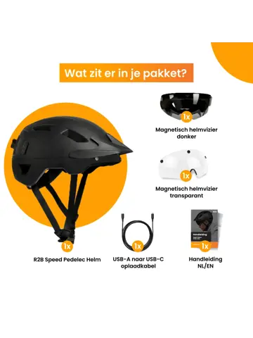 Speed Pedelec Helm + Transparant Vizier