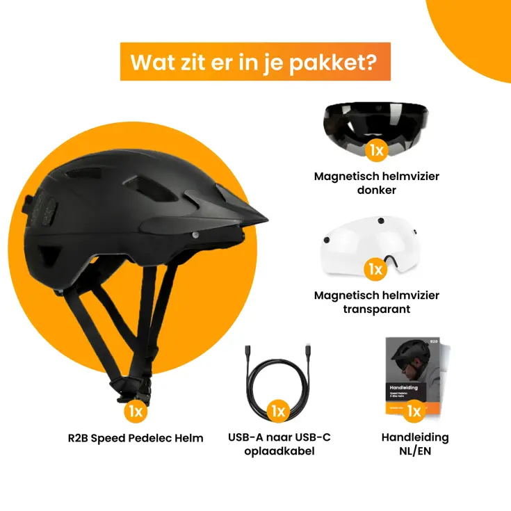 Speed Pedelec Helm + Transparant Vizier