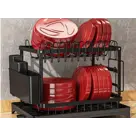 Afdruiprek met lekbak - 2 laags - Metaal