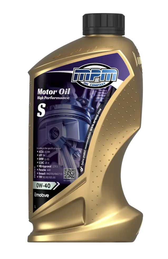 Motorolie 0w40 s high performance street | 1