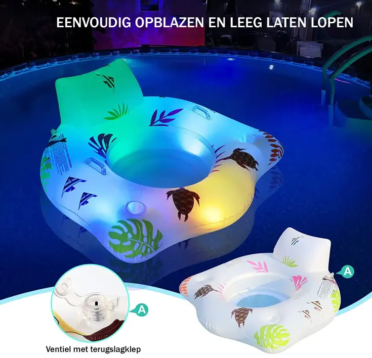Opblaasbare Solar Sofa met RGB verlichting